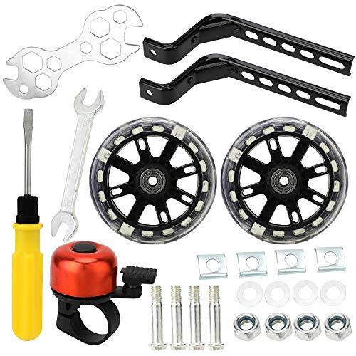 Pwsap Rotelle per Bicicletta da Bambino,Ruote Regolabili Ausiliarie per La Bicicletta, Rotelle Laterali, Rotelle Bici Bambini, Training Wheels for Bikes Stabilizzatori per Bici