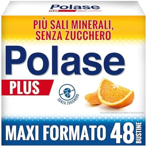 Polase Plus Magnesio e Potassio, Integratore Alimentare Sali Minerali Contro Stanchezza, Fatica e Caldo, Gusto Arancia e Mandarino, Maxi formato da 48 Bustine (2x24)