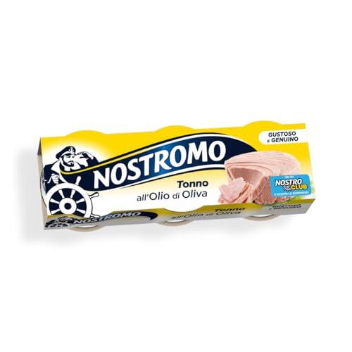 Nostromo - Tonno all'olio di oliva, 3 lattine da 70gr. Fonte di proteine, senza conservanti