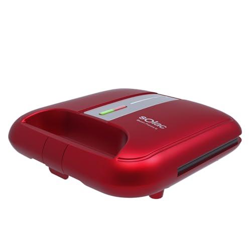 Solac – Tostiera Buon Panini II | Piastre grill 21,5 x 12,5 cm | 750W | Antiaderente | Facile da pulire | Compatta | Rapida | Tostatura uniforme | Spia luminosa di funzionamento