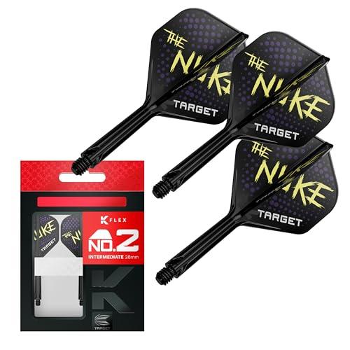 Target Darts Luke Littler K Flex Alette e Sistema di Aste, No.2 (Intermedio, 26mm) | Confezione da 3 Alette Kflex all in One, The Nuke Player Edition Accessori Freccette | Freccette K-Flex