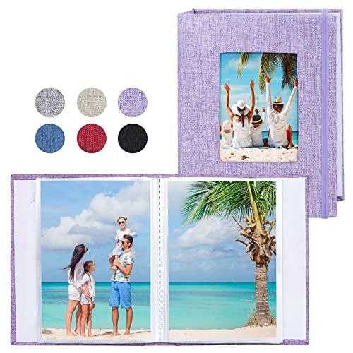 Vienrose Piccole Album Foto 10x15 cm, 2 Confezione Copertina di Lino Mini Album Fotografico, 26 Tasche Tenere 52 Immagini, per Opere d'arte o Cartoline Storage