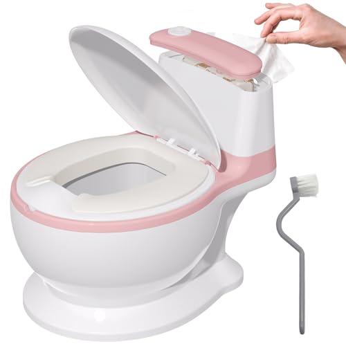 Vasetto per Bambini WC,Vasino Bambini, ragazzi e ragazze, Vasino da Viaggio per Bambini, Antiscivolo, Rimovibile, per Baby da 1 a 3 Anni, Rosa