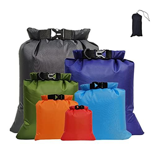 TSLBW 6 Pezzi Borsa Impermeabile Sacchetti Asciutti Impermeabili Sacchetto Asciutto per lo Snorkeling Viaggi Rafting Alla Deriva Nuoto Snorkeling Campeggio Ciclismo Pesca Accessori Kayak mix color