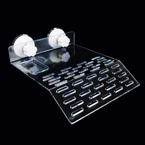 Piattaforma a tartaruga, tartaruga, arrampicata, piattaforma a forma di tartaruga in acrilico terrazzo acquario per animali domestici rettili, con ventosa