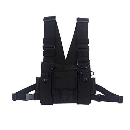 Borse a Tracolla Tattico Petto Rig Uomo e Donna, Radio Walkie Talkie Tasca Petto Borse con Tasche Multiple, Borsa All'aperto Hip Hop Streetwear Sport, Tactical Chest Rig Pack