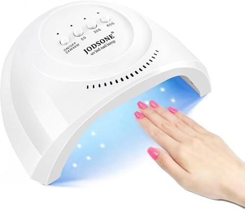 JODSONE Lampada UV LED per unghie con 30 perline luminose per smalto gel, sensore automatico 3 timer luce per unghie in gel
