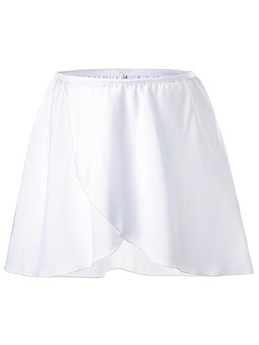 boruizhen Gonnellino a Portafoglio da Balletto in Chiffon Gonnellino Danza Classica Bambina Gonna da Balletto con Cintura Elastica per Ragazze e Donne Bianco S