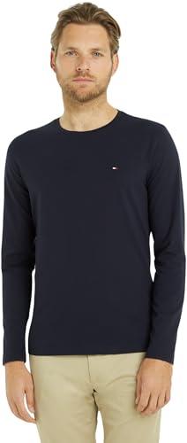 Tommy Hilfiger Stretch Slim Fit Long Sleeve Tee Mw0mw10804, Magliette a maniche lunghe Uomo, Blu (Desert Sky), L