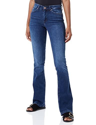 ONLY Onlblush Mid Flared DNM Tai021 Noos, Jeans Donna, Dark Blue Denim, XS / 30L