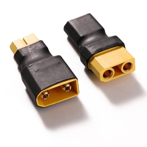 YIXISI 2 Pezzi XT90 a XT60 Spina Connettore Adattatore, Maschio XT90 a Femmina XT60 Adattatore Connettore e Maschio XT60 a Femmina XT90 Adattatore Connettore, per Batteria RC Drone LiPo