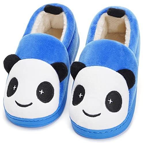 KVbabby Pantofole Bambino Invernali Pantofole Ragazze Ciabatte Bambine Warm Scarpe di Cotone Antiscivolo Interne Slipper Donne Panda Comode 33-34 EU (Produttore : 230) blu