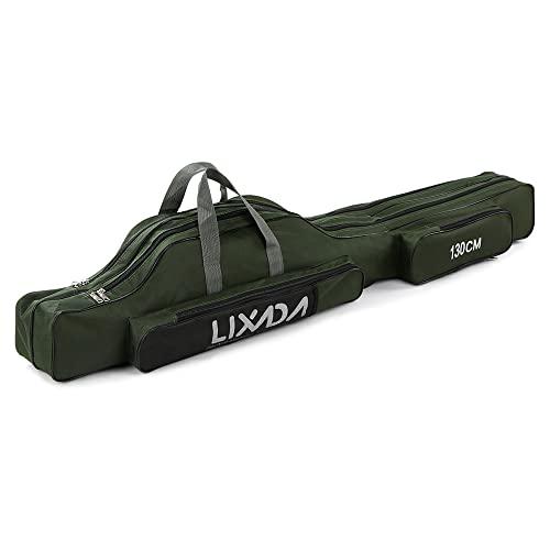 Lixada Borsa da Pesca Portatile Pieghevole Canna Da Pesca Mulinello Borsa Da Pesca Esterna Carrier Bag 100cm/130cm/150cm/170cm/190cm/210cm