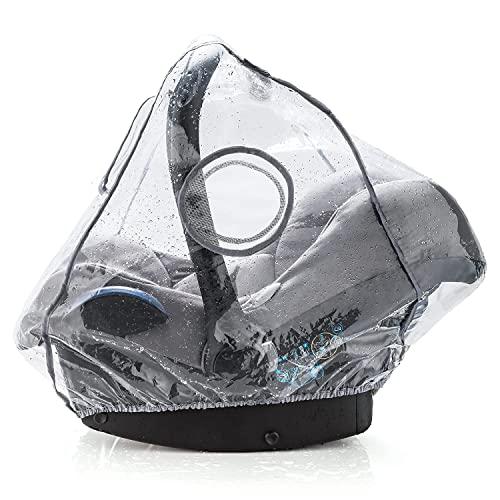 Zamboo Parapioggia Ovetto Universale per Seggiolino Auto, Buona Circolazione dell'Aria, Apertura Maniglia e senza PVC (Finestra di contatto)