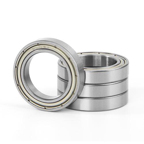 4 Pezzi 6803ZZ Cuscinetti a Sfera 17x26x5mm Cuscinetto a Sfere a Gola Profonda Sigillato, Acciaio al Cromo e Pre-lubrificato, 6803-2Z Doppia Schermata Metallica, per Potenza Trasmissione