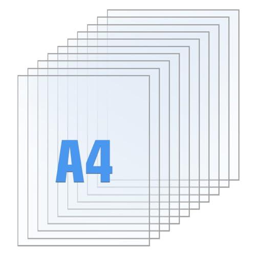 12 Pezzi Fogli Acrilici Trasparenti A4 – Spessore 1mm, Lastre Rigide per Cornici, Pittura e Progetti di Artigianato(21 x 29.7 cm)