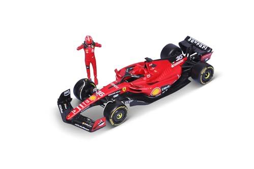 BBURAGO - Ferrari SF-23 Charles Leclerc #16 2023 - Modellino Realistico Auto in Scala 1:24 e Personaggio di Charles Leclerc, Licenza Ufficiale Ferrari, Età consigliata 14+ Anni