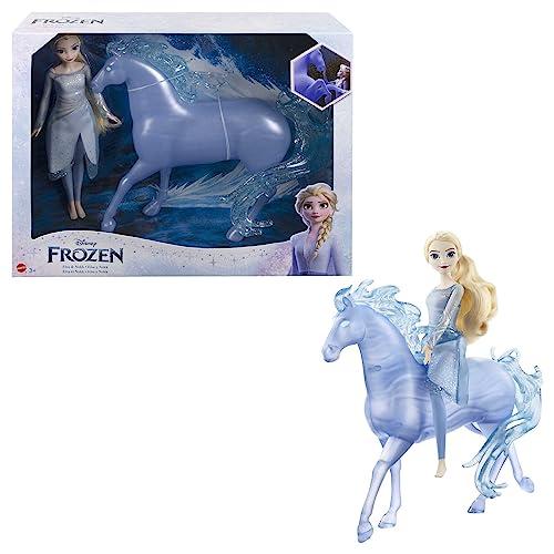 Mattel Disney Frozen - Elsa e Nokk, creatura acquatica a forma di cavallo, ispirati al film Disney Frozen 2, Giocattolo per Bambini 3+ Anni, HLW58