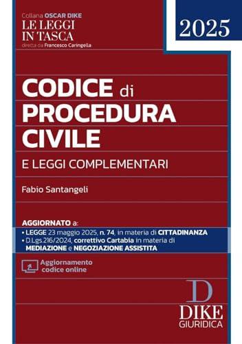 Codice di procedura civile e leggi complementari 2025. Con aggiornamento online