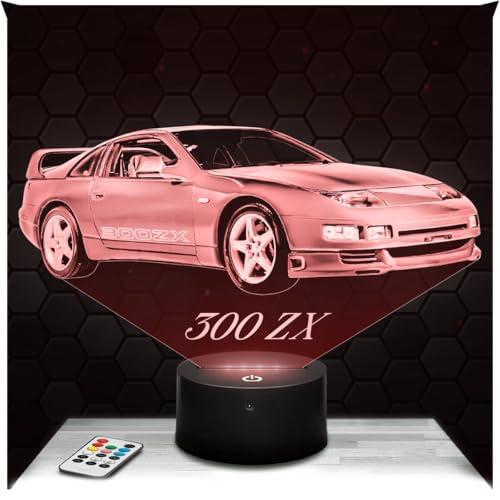 Lampe de chevet, Veilleuse Tactile Voiture GTI Lampe 3D LED illusion, Idée cadeau Noël anniversaire garçon et fille Lampe de nuit chambre d'enfant ou adulte TOP