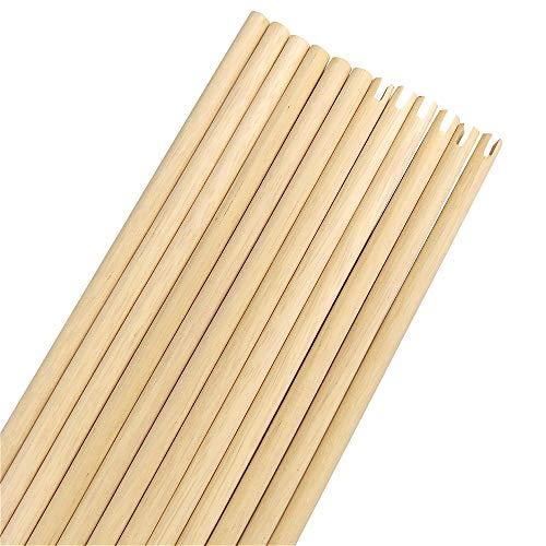 SHARROW Tiro con L'Arco Albero di Freccia in Legno Fatti a Mano 8mm/8.5mm/9mm Diametro Aste di Freccia in Legno per Arco Ricurvo Tradizionale Longbow (12pcs, 8.5mm Diametro)