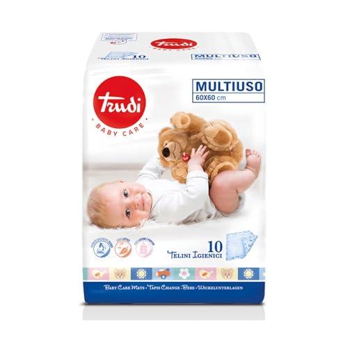 Trudi Baby Care - Telini Multiuso 60x60cm con Filtrante Ipoallergenico, 10telini