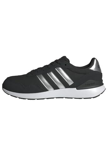adidas Donna Run 60S 4.0 Shoes, Core Black Silver Metallic Cloud White, 38 EU