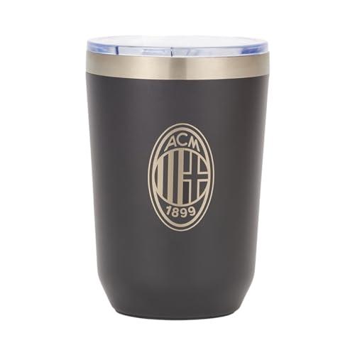 AC Milan Tazza Termica per Caffè, Latte e Tè, 0.38L, Nero, Prodotto ufficiale