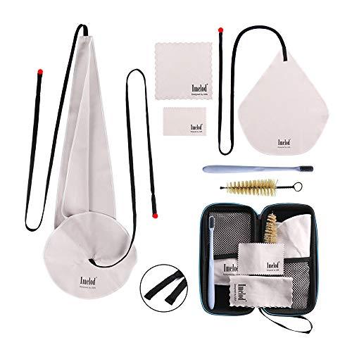 Imelod Kit di pulizia per sassofono con custodia per flauto per clarinetto tenore alto e altri strumenti a fiato e vento inclusi panno per la pulizia del sax, spazzola per bocchino