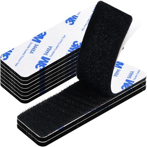 Redamancy 10 Pezzi Feltro Adesivo, Feltro Adesivo Forte per Tessuto, Adesivi Biadesivo Extra Forte, Rettangolo Stretch Adesivo 3 x 10cm, per Casa, Ufficio, Garage, Nero