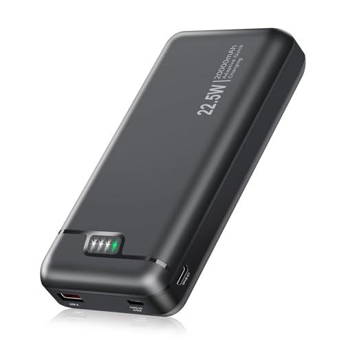 Power Bank 20000mah Powerbank - 22.5W Caricatore Portatile Ricarica Rapida USB C Input & Output Caricabatterie per Smartphone Tablets