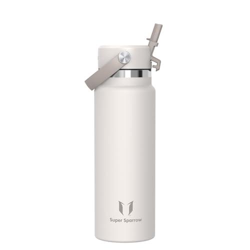 Sparrow Borraccia Termica 1 Litro - SwivelSip Bottiglia Acciaio Inox - Senza BPA Borracce Termiche, Borraccia con Cannuccia Ergonomica per Scuola, Sportiva, Campeggio, Palestra