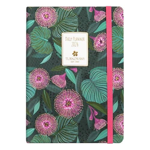 Turnowsky, Mini - Agenda 2026, 12 Mesi, Giornaliera, Con Elastico E Segnalibro Trancia Metal in Cover, Per Lavoro e Università, 352 Pagine Stampate a Colori, Formato Cm 11x15,3h, Monstera
