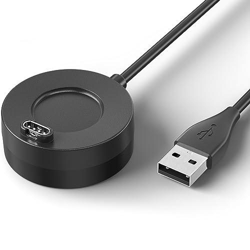 Amzpas Caricatore per Garmin Fenix 7 7s 7X, 6 6s 6x Pro, 5 5S 5X 5X Plus, Veloce Portatile Cavo di Ricarica USB per Vivoactive 3/3 Music/4/4S, Forerunner 45 55 245 945 745,Venu 2 2S 2 plus, Instinct