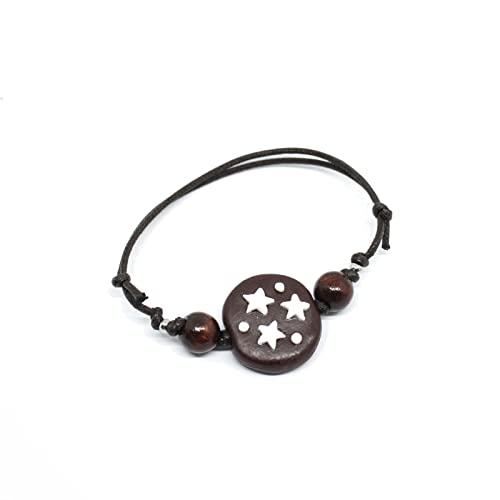 Bracciale cordino cerato con biscotto pan di stelle