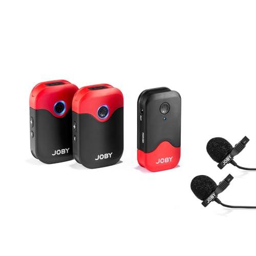 JOBY Wavo AIR 2.4Ghz Sistema Microfonico Wireless con Due Trasmettitori e Sistema di Montaggio, Vlogging, Filmmaking, Interviste, Microfoni Wireless, Smartphone, Fotocamera