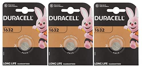 3X Duracell 1632 Lithium (3 Blister Da 1 Batteria) 3 Pile