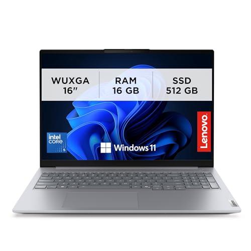 Lenovo - Notebook 16 Pollici ThinkBook 16 Gen 8, PC Portatile Professionale Windows 11 Pro, Intel Core 5 210H, Ram 16GB DDR5, 512GB SSD NVMe, Laptop Thunderbolt 4 Computer Audio Dolby, Espandibile 2TB