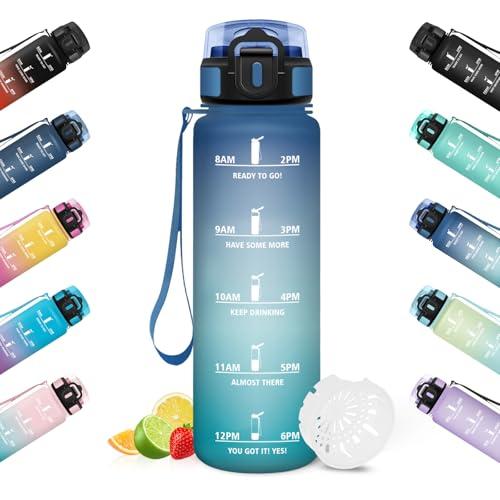 HoneyHolly Borraccia, 500ML A prova di perdite Borraccia Motivazionale, Riutilizzabile Borraccia Bambini, Semplice e Portatile, Bottiglia Acqua per Corsa, Bicicletta, Lavoro, Scuola, Borracce