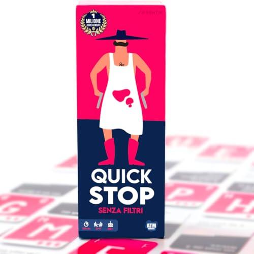 QUICKSTOP Senza Filtri - Gioco di Carte per Adulti - Gioco da tavolo - Divertente, Irriverente e Veloce - 2 a 7 Giocatori - Perfetto per Aperitivi, Feste e Serate - Party Game Italiano