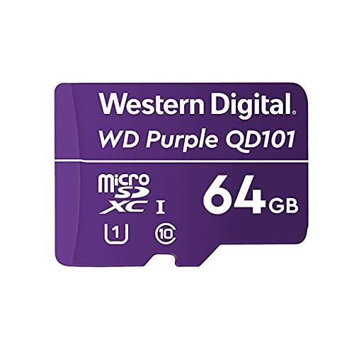 WD PURPLE 64GB SURVEILLANCE MICROSD XC CLASS - 10 UHS 1
