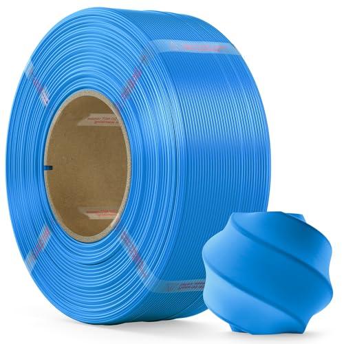 MarsWork Filamento PLA 1,75 mm, Refill Filamento Stampante 3D, Precisione Dimensionale 1.75 +/- 0.02mm Compatibile con la Bobina Riutilizzabile di Bambu Lab, 1kg Ciano