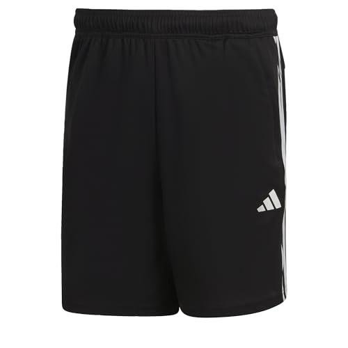 adidas Uomo Train Essentials piqué 3-Stripes Training Shorts, Black, L