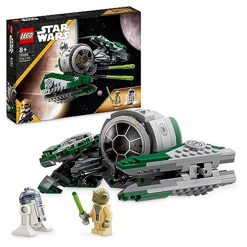 LEGO Star Wars Jedi Starfighter di Yoda, Set con Veicolo Giocattolo da Costruire, Giochi per Bambini e Bambine da The Clone Wars con Minifigure del Maestro Yoda e Droide R2-D2, Idee Regalo 75360