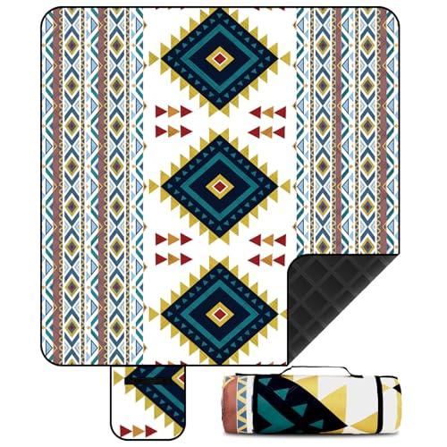 FERRGIA Coperta da Picnic Impermeabile 200x200 CM,Telo da Spiaggia Anti-Sabbia,Grande Coperta Pieghevole per 4-6 Persone,Ideale per Campeggio,Spiaggia,Parchi e Viaggi con Maniglia e Design Pratico