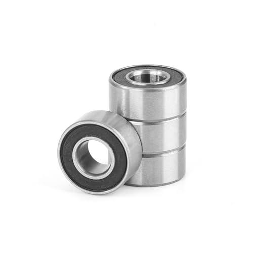 4 Pezzi 684-2RS Cuscinetti a Sfera Sigillati 4x9x4mm, Doppia Guarnizione in Gomma, Acciaio Cromato, Pre-Lubrificati, Gola Profonda in Miniatura per Skateboard, Scooter, Pattini in Linea