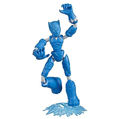 Hasbro Marvel Avengers, Bend and Flex Missions, Black Panther Ice Mission, action figure pieghevole da 15 cm, dai 4 anni in su