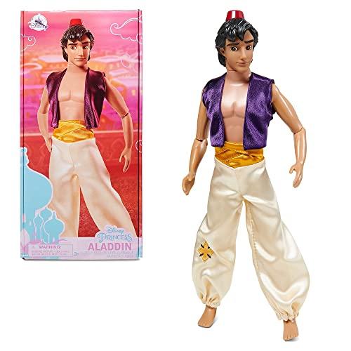 Disney Store Bambola Ufficiale Classica per Bambini Aladdin, 32 cm, Completamente posizionabile con Capelli e Cappello modellati - per Bimbi dai 3 Anni in su