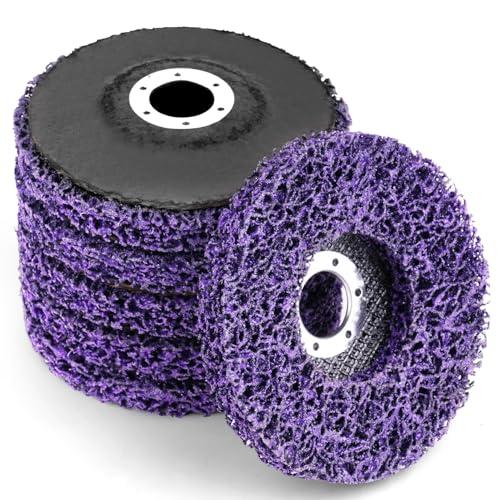 Adiwo 6 Pezzi Dischi Abrasivi CSD, 115 X 22mm Disco di Pulizia, Dischi per la Pulizia Grossolana, per la Lavorazione della Superficie o la Rimozione della Vernice, Ruggine per Smerigliatrici Angolari