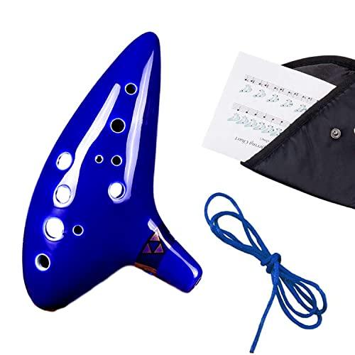 GERUI per Zelda Ocarina, 12 buche leggenda di per Zelda Ocarina il tempo, per Zelda Alto C Triforce Link Cosplay Ceramic Replica